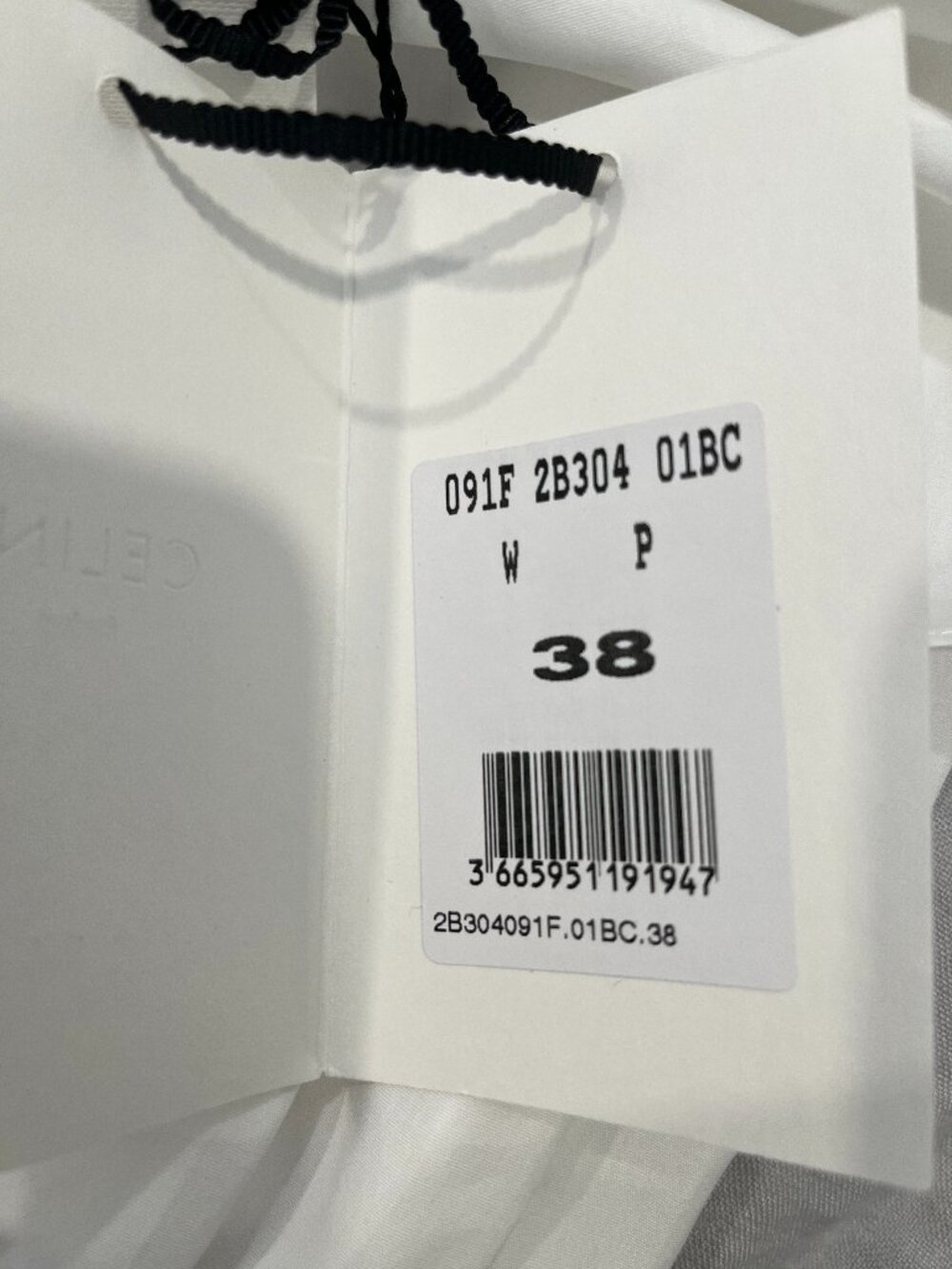 CELINE WHITE HIGH COLLAR TOP SIZE FR38 (NWT)